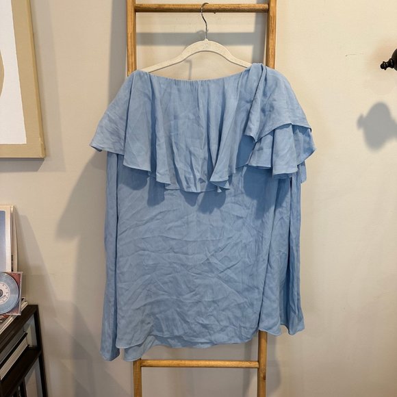 MLM | Blue Off the Shoulder Flowy Dress | Size: Small - Picture 8 of 9